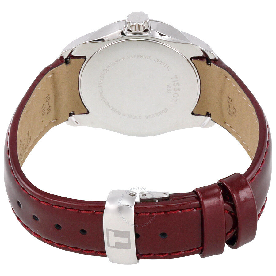 Tissot Couturier Burgundy Dial Ladies Watch T035.210.16.371.00 - Dawson Watches #3