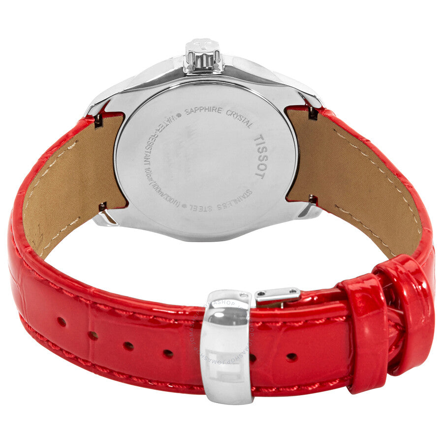 Tissot Couturier Quartz Silver Dial Red Leather Ladies Watch T035.210.16.031.01 - Dawson Watches #3