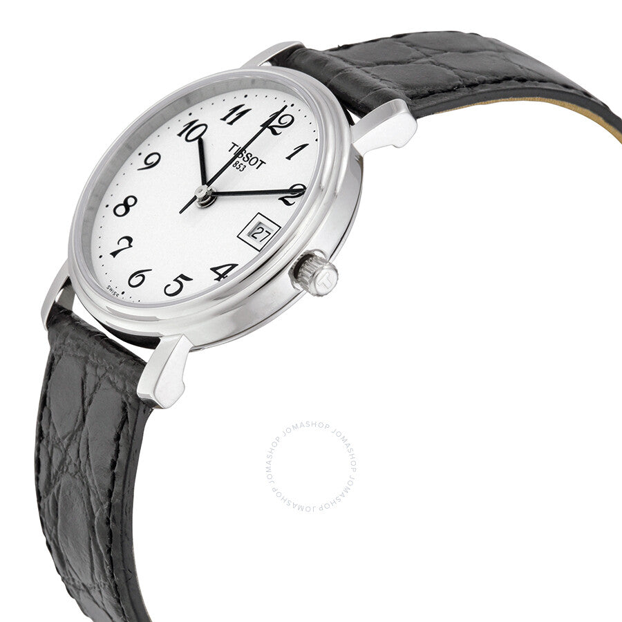 Tissot Desire White Dial Black Leather Ladies Watch T52.1.121.12 - Dawson Watches #2