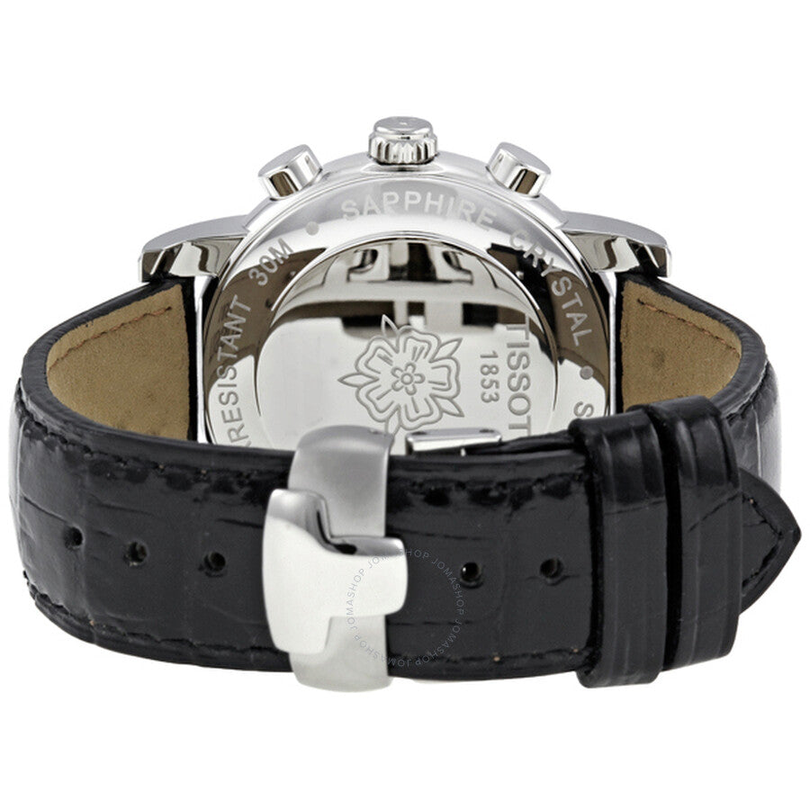 Tissot Dressport Chronograph Black Leather Ladies Watch T0502171605201 - Dawson Watches #3
