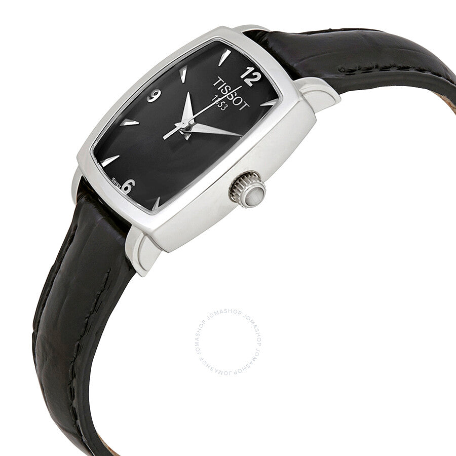 Tissot Everytime Black Dial Black Leather Ladies Watch T057.910.16.057.00 - Dawson Watches #2