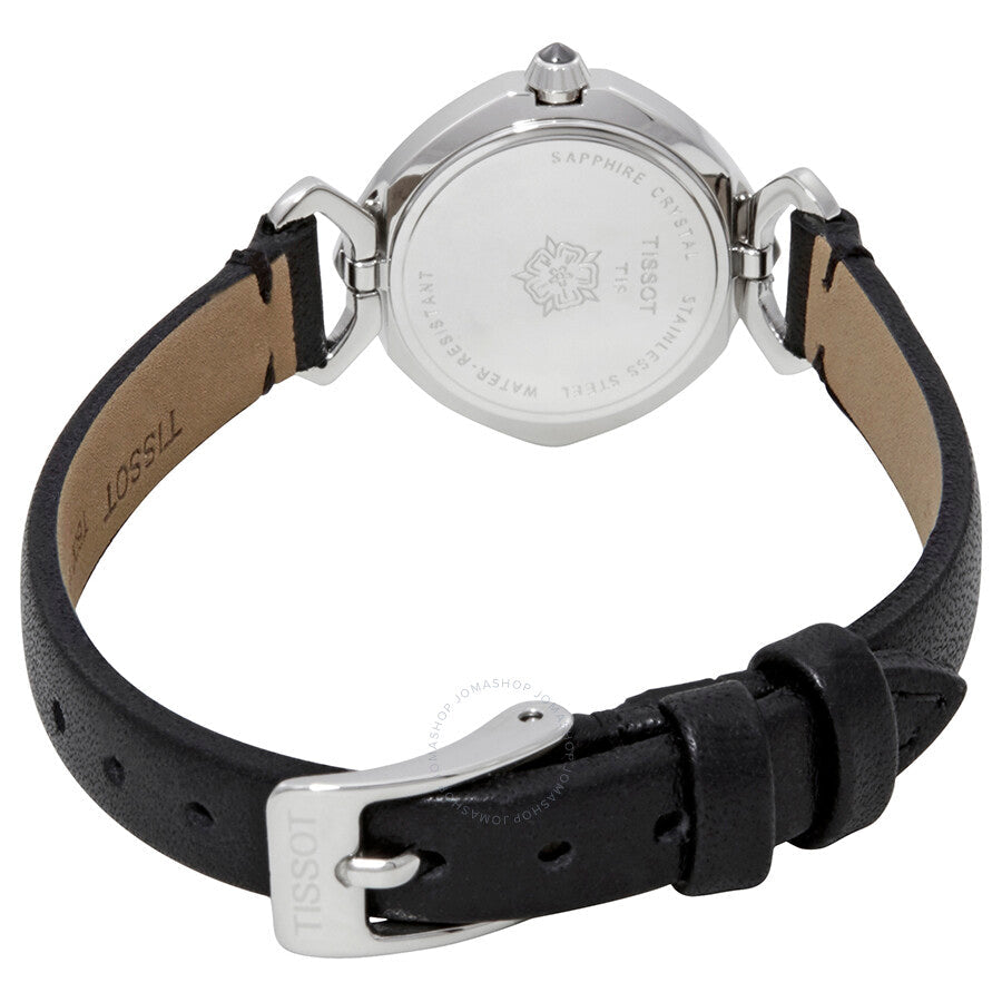 Tissot Femini-T Mother of Pearl Dial Ladies Black Leather Watch T113.109.16.126.00 - Dawson Watches #3