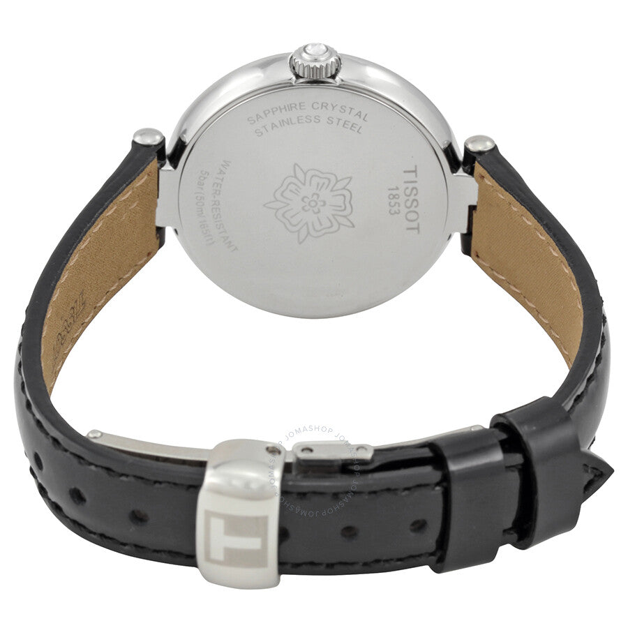 Tissot Flamingo Black Dial Black Leather Ladies Watch T0942101605100 - Dawson Watches #3