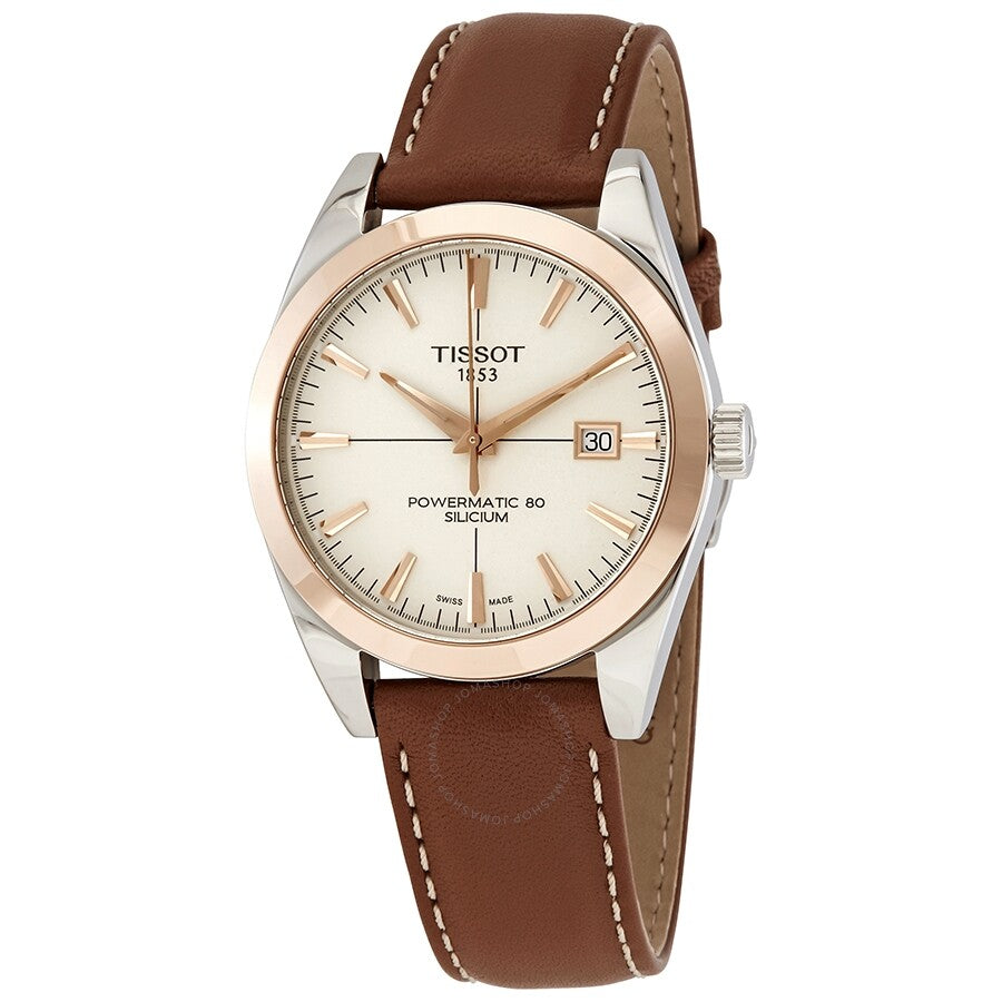 Tissot Gentleman Automatic Cream Opalin Dial Men's Watch T927.407.46.261.00 - Dawson Watches
