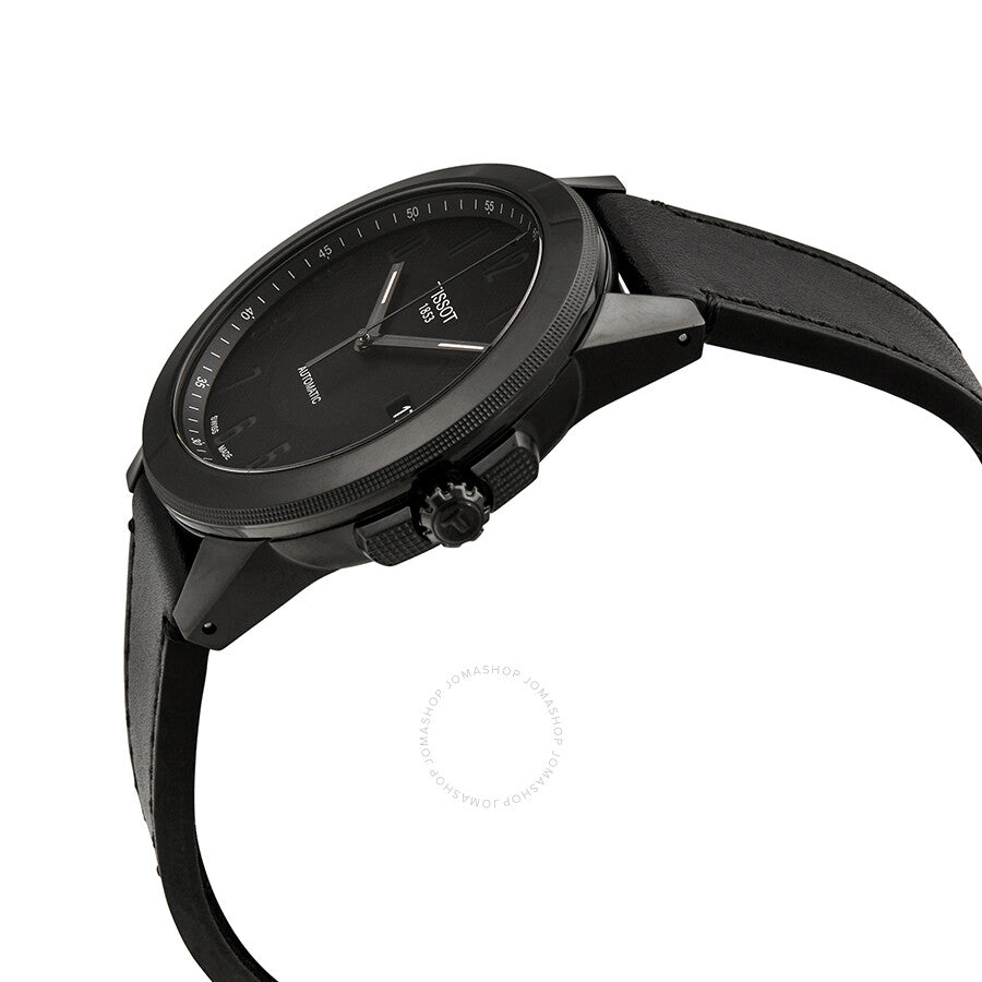 Tissot Gentleman Black Dial Black Leather Men's Watch T098.407.36.052.00 - Dawson Watches #2