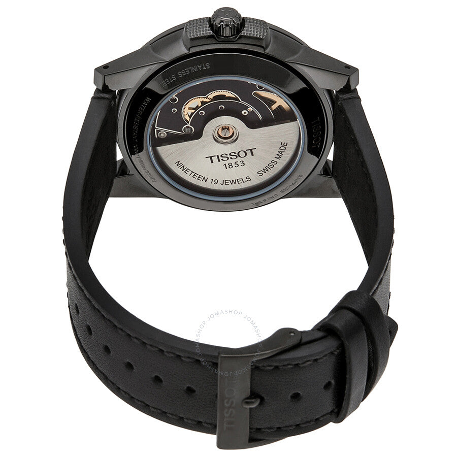 Tissot Gentleman Black Dial Black Leather Men's Watch T098.407.36.052.00 - Dawson Watches #3