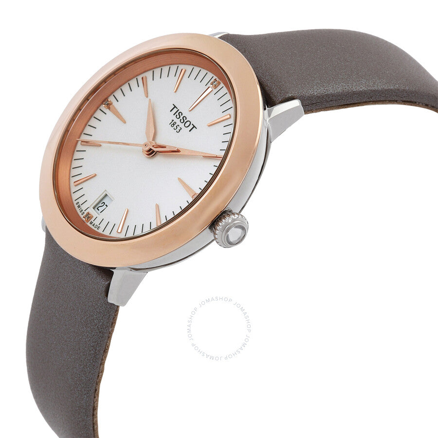 Tissot Glendora Quartz Diamond Cream Opalin Dial Ladies Watch T929.210.46.266.00 - Dawson Watches #2