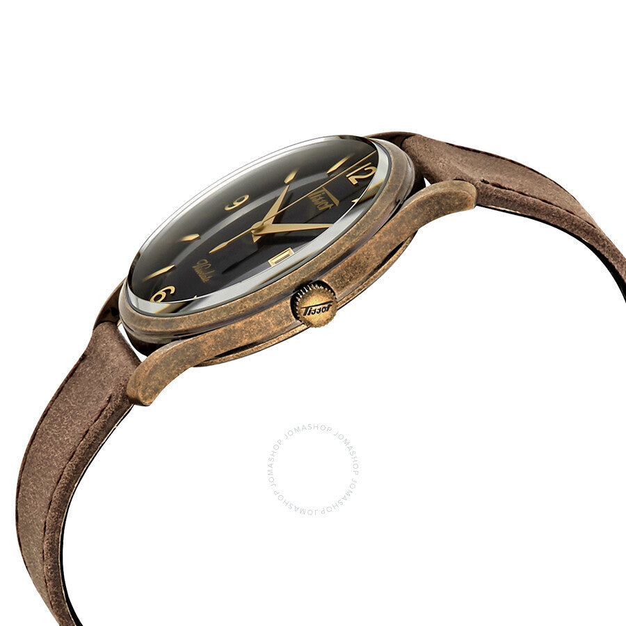 Tissot Heritage Visodate Black Dial Brown Leather Men's Watch T1184103605700 - Dawson Watches #2