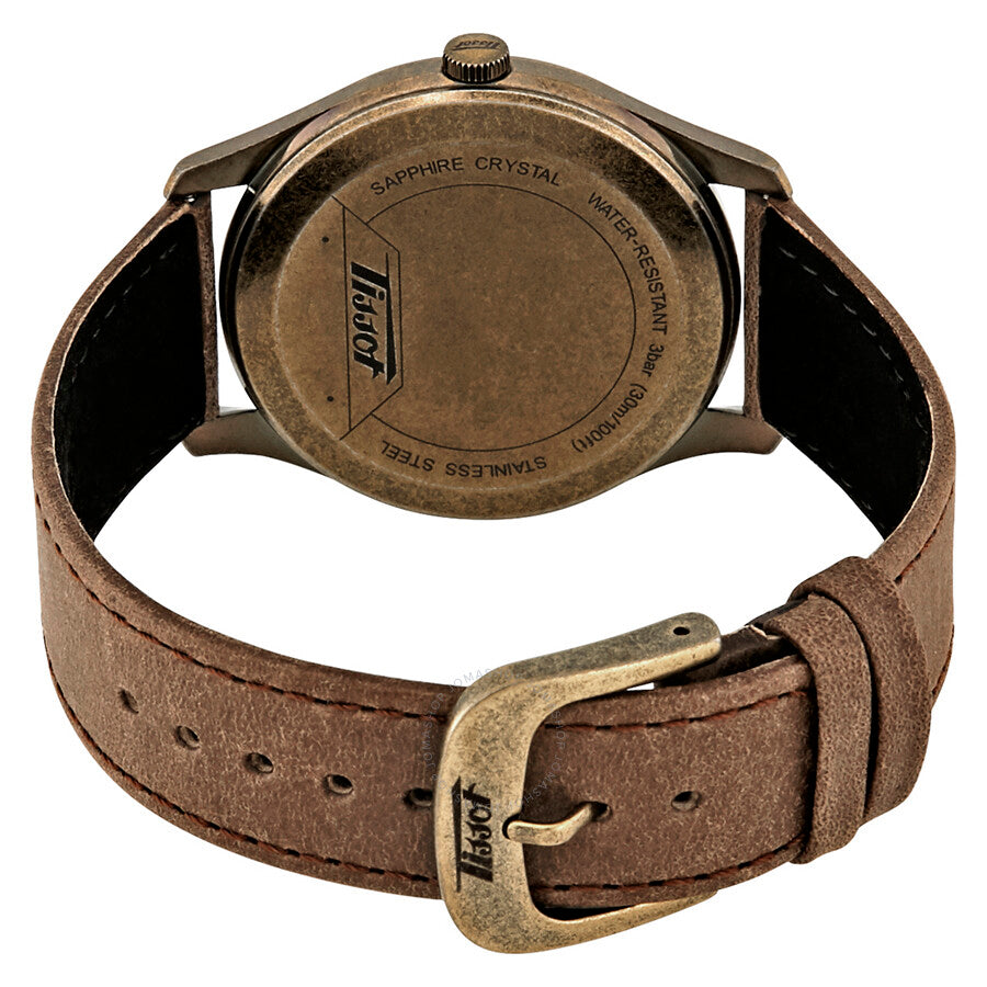 Tissot Heritage Visodate Black Dial Brown Leather Men's Watch T1184103605700 - Dawson Watches #3