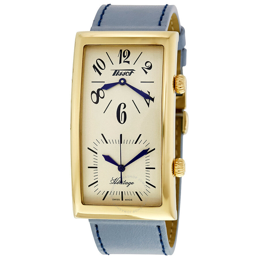 Tissot Heritage Champagne Dial Blue Leather Ladies Watch T56.5.623.39 - Dawson Watches