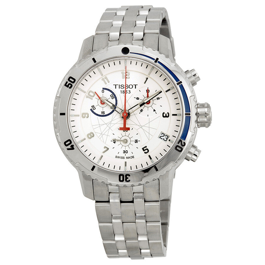 Tissot Ice Hockey Chronograph White Dial Stainless Steel Men's Watch T0674171101700 - Dawson Watches