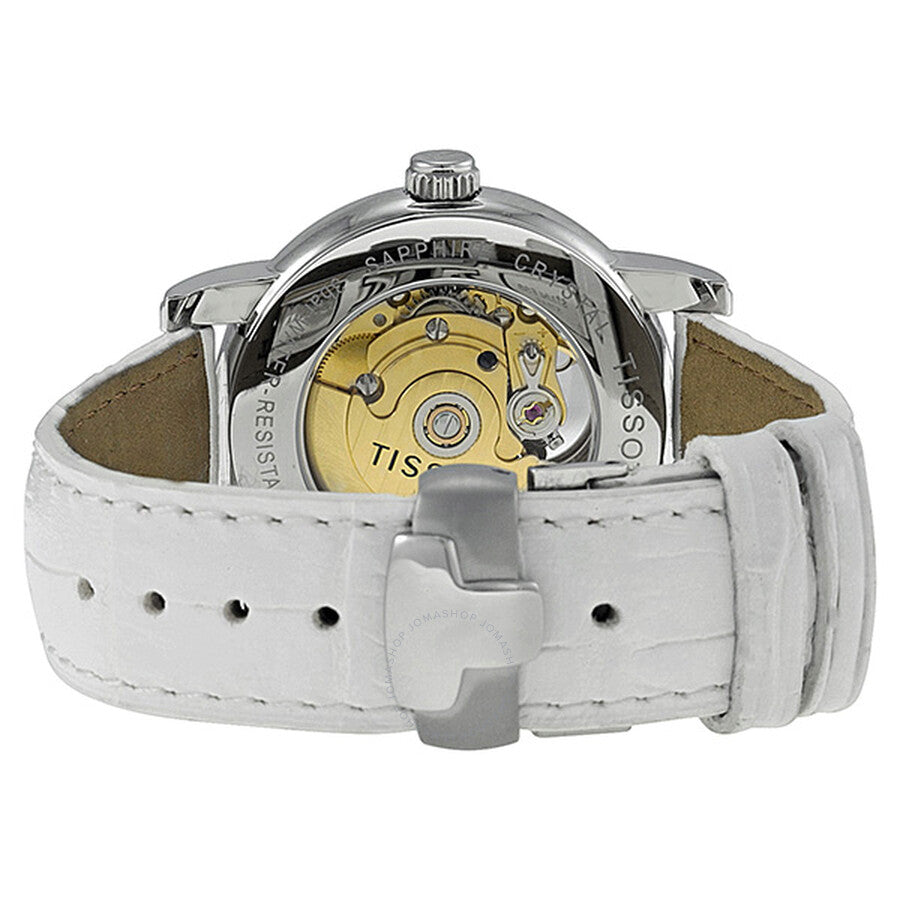 Tissot Lady Heart Automatic Mother of Pearl Dial White Leather Ladies Watch T050.207.16.116.00 - Dawson Watches #3