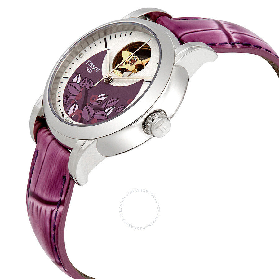 Tissot Lady Heart Purple Leather Automatic Watch T050.207.16.031.00 - Dawson Watches #2