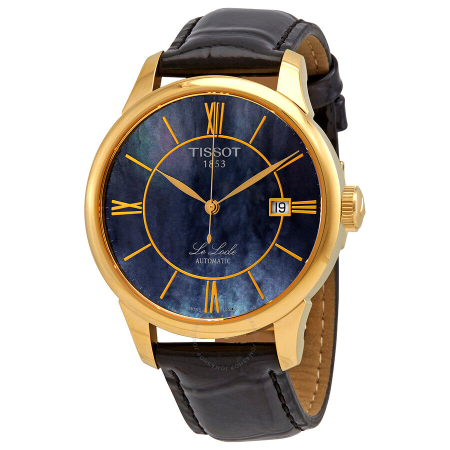Tissot Le Locle Automatic Black Mother of Pearl Dial Men's Watch T41.5.423.93 - Dawson Watches