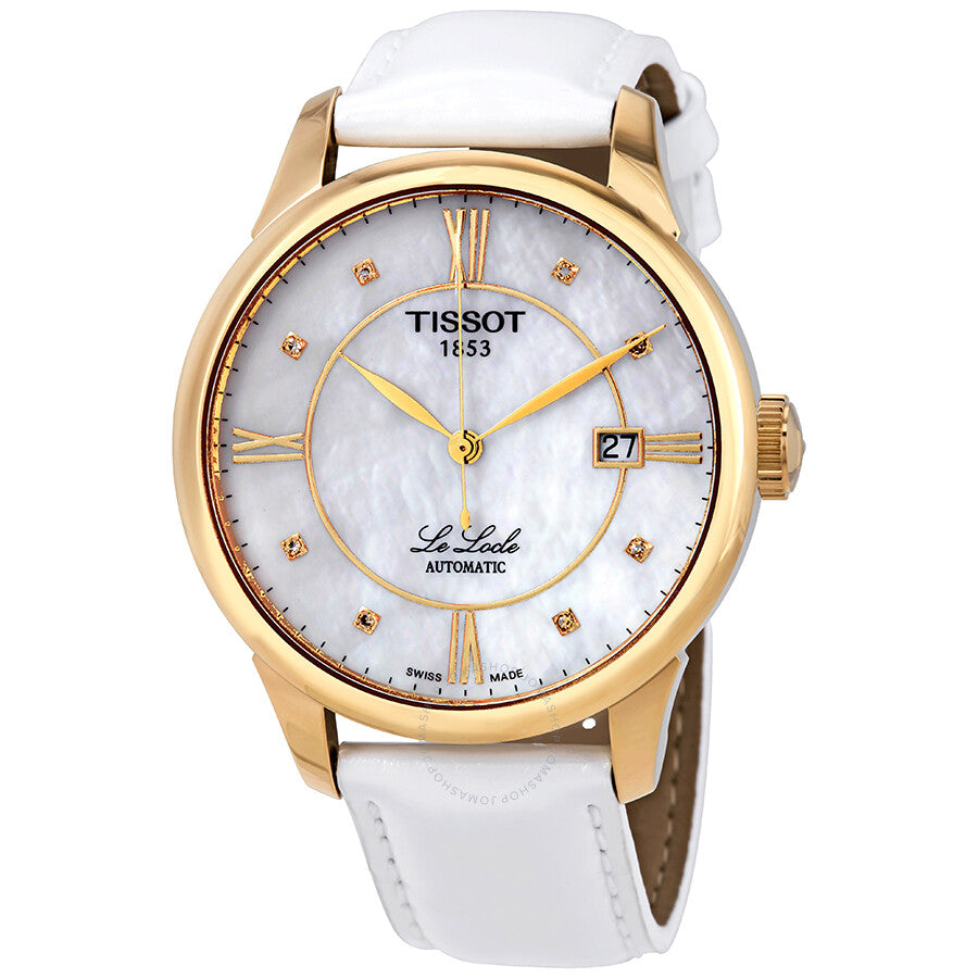 Tissot Le Locle Automatic Diamond Mother of Pearl Dial Ladies Watch T41.5.453.86 - Dawson Watches