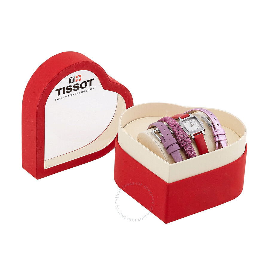 Tissot Lovely Square Valentines Quartz Diamond Silver Dial Ladies Watch T0581091603600 - Dawson Watches #4