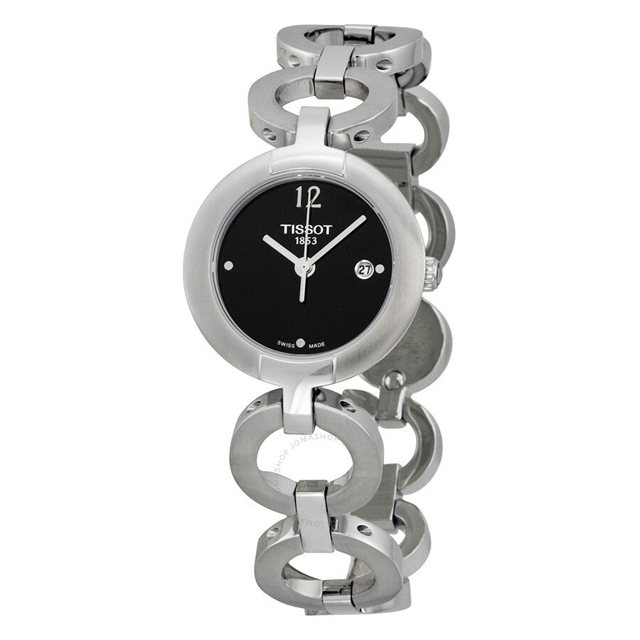 Tissot Pinky Black Dial Stainless Steel Ladies Watch T0842101105700 - Dawson Watches
