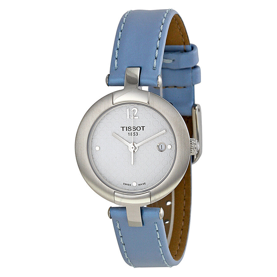 Tissot Pinky White Dial Blue Leather Ladies Watch T0842101601702 - Dawson Watches