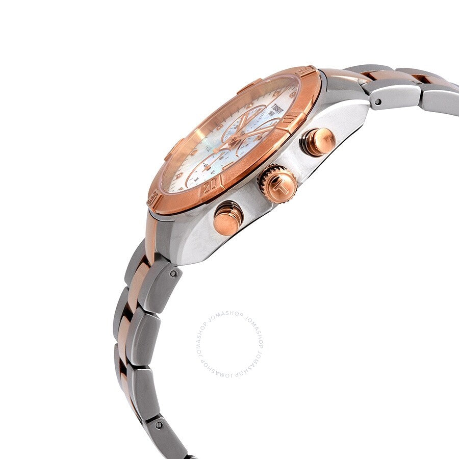 Tissot PR 100 Chronograph Quartz Diamond White Mother of Pearl Dial Ladies Watch T101.917.22.116.00