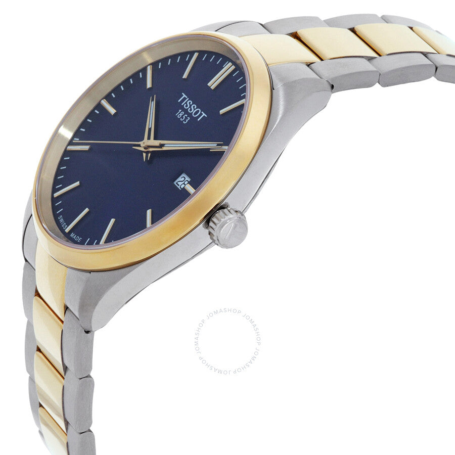 Tissot PR 100 Quartz Blue Dial Two-Tone Men's Watch T1504102204100 - The Watches Men & Co #2