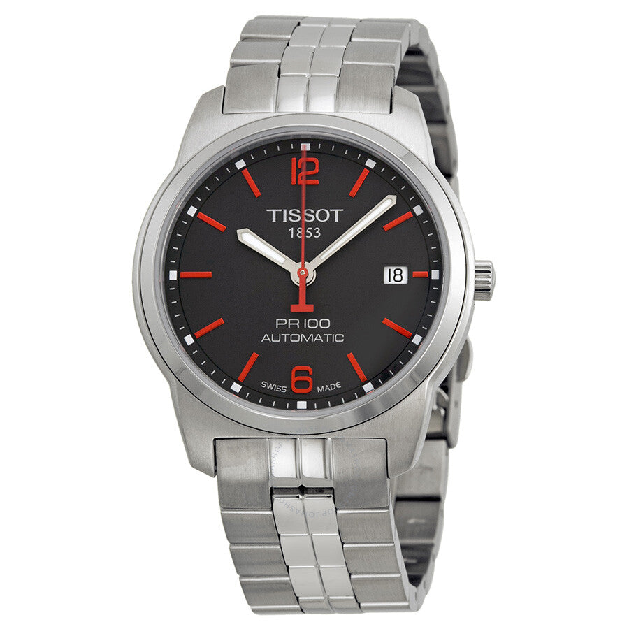 Tissot PR100 Automatic Anthracite Dial Stainless Steel Men's Watch T0494071106700 - Dawson Watches