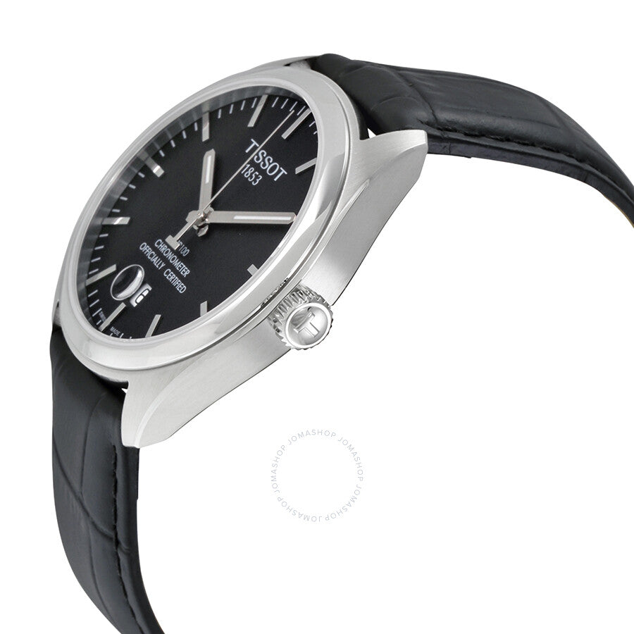 Tissot PR100 Black Dial Black Leather Men's Watch T1014511605100 - Dawson Watches #2