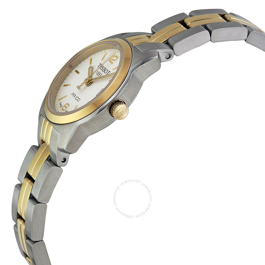 Tissot PR100 White Dial Two-tone Ladies Watch T0492102201700 - Dawson Watches #2