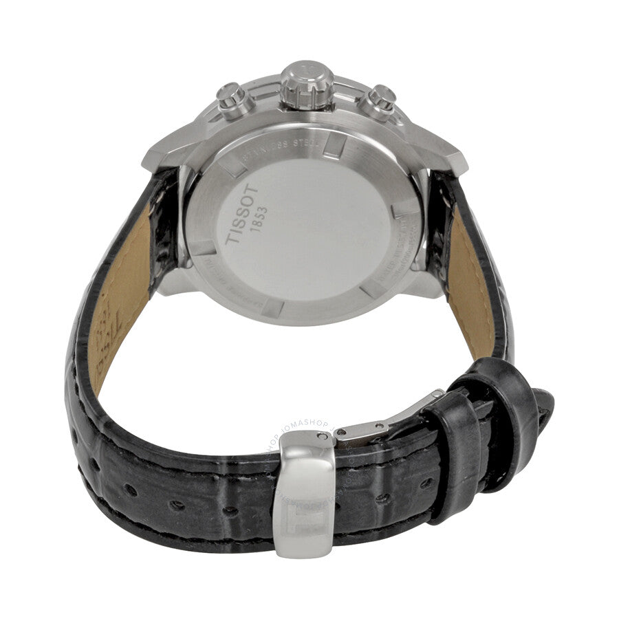 Tissot PRC200 Chronograph Silver Dial Black Leather Ladies Watch T0552171603202 - Dawson Watches #3