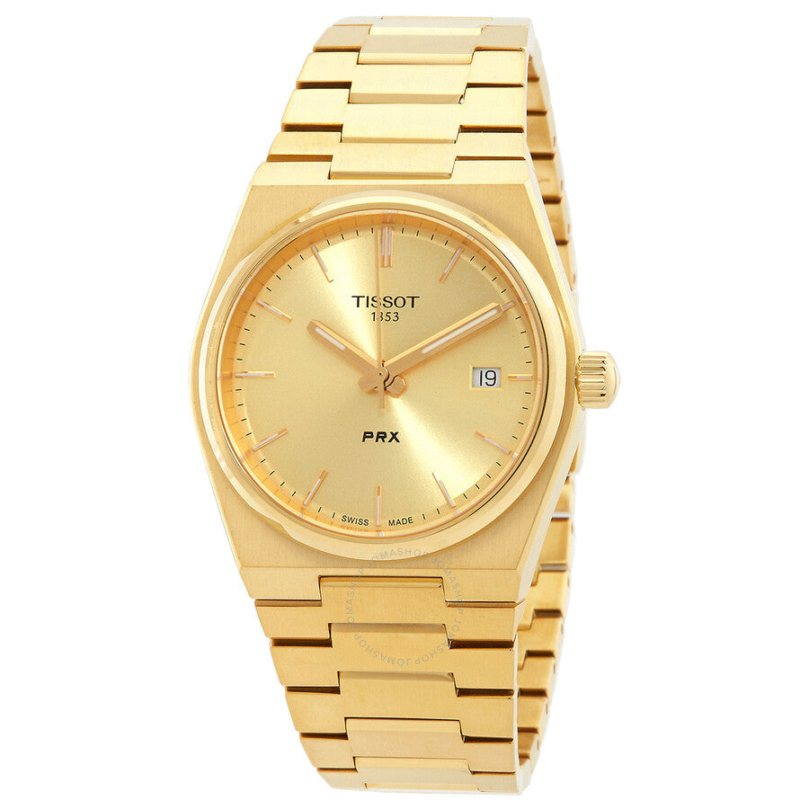 Tissot PRX Quartz Champagne Dial Unisex Watch T1372103302100 - The Watches Men & Co