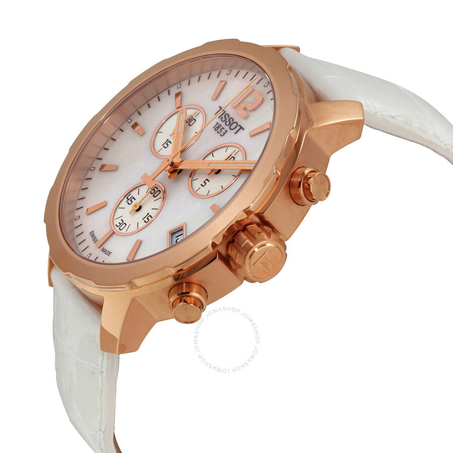 Tissot Quickster Chronograph Mother of Pearl Dial Ladies Watch T095.417.36.117.00 - Dawson Watches #2