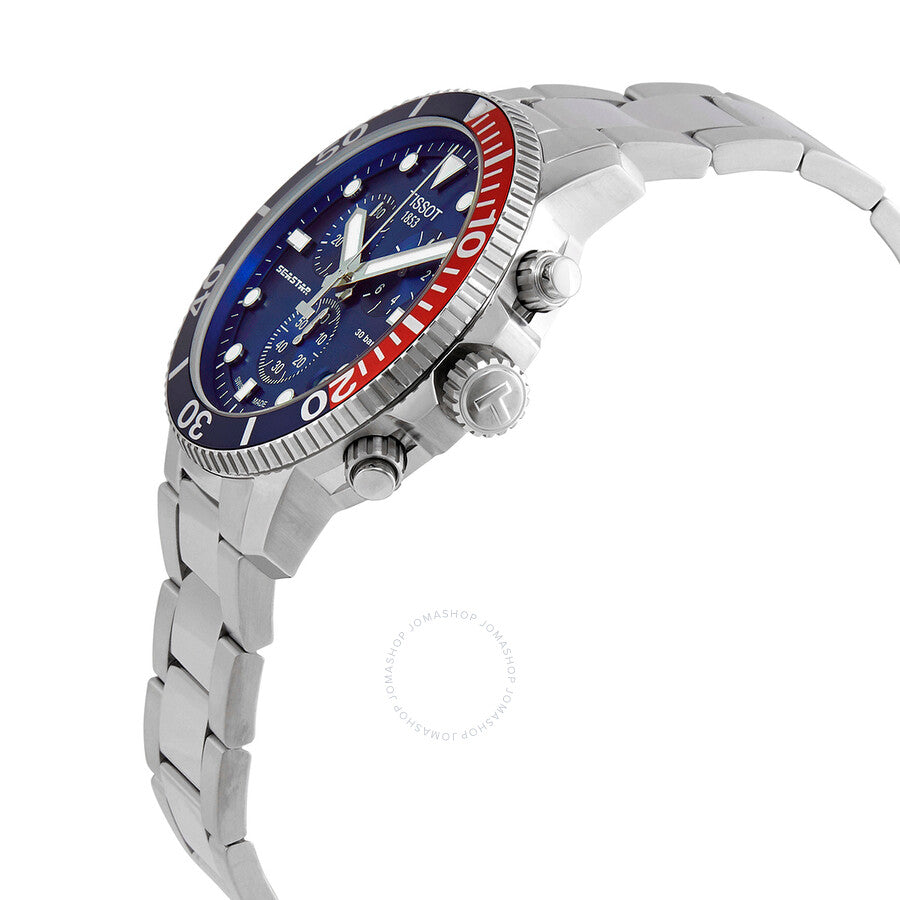 Tissot Seastar Chronograph Quartz Blue Dial Pepsi Bezel Men's Watch T120.417.11.041.03 - Dawson Watches #2
