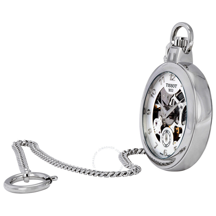 Tissot Skeleton Dial Hand Wound Pocket Watch T853.405.19.412.00 - Dawson Watches #2