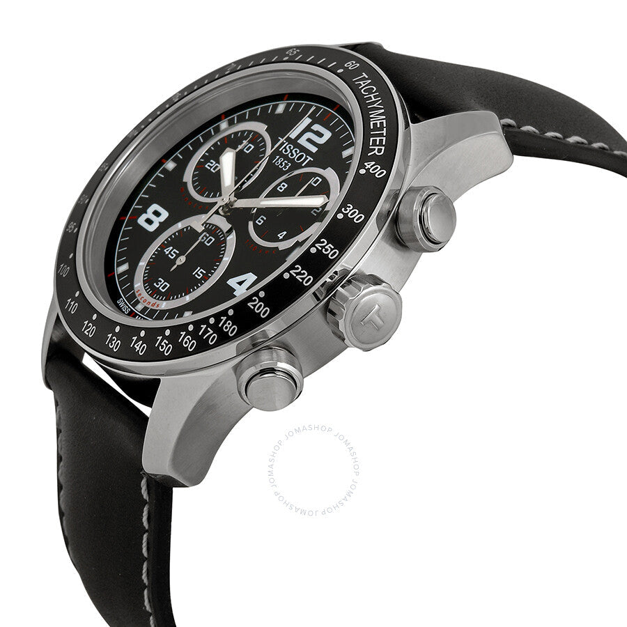 Tissot Sport V8 Black Dial Black Leather Men's Watch T039.417.16.057.02 - Dawson Watches #2