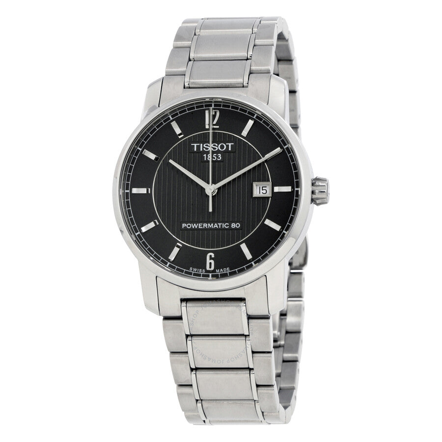 Tissot T-Classic Titanium Automatic Black Dial Men's Watch T0874074405700 - Dawson Watches