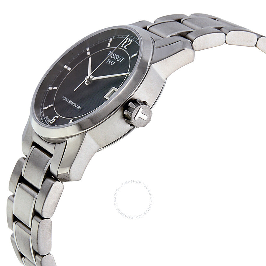 Tissot T-Classic Automatic Black Dial Titanium Ladies Watch T0872074405700 - Dawson Watches #2