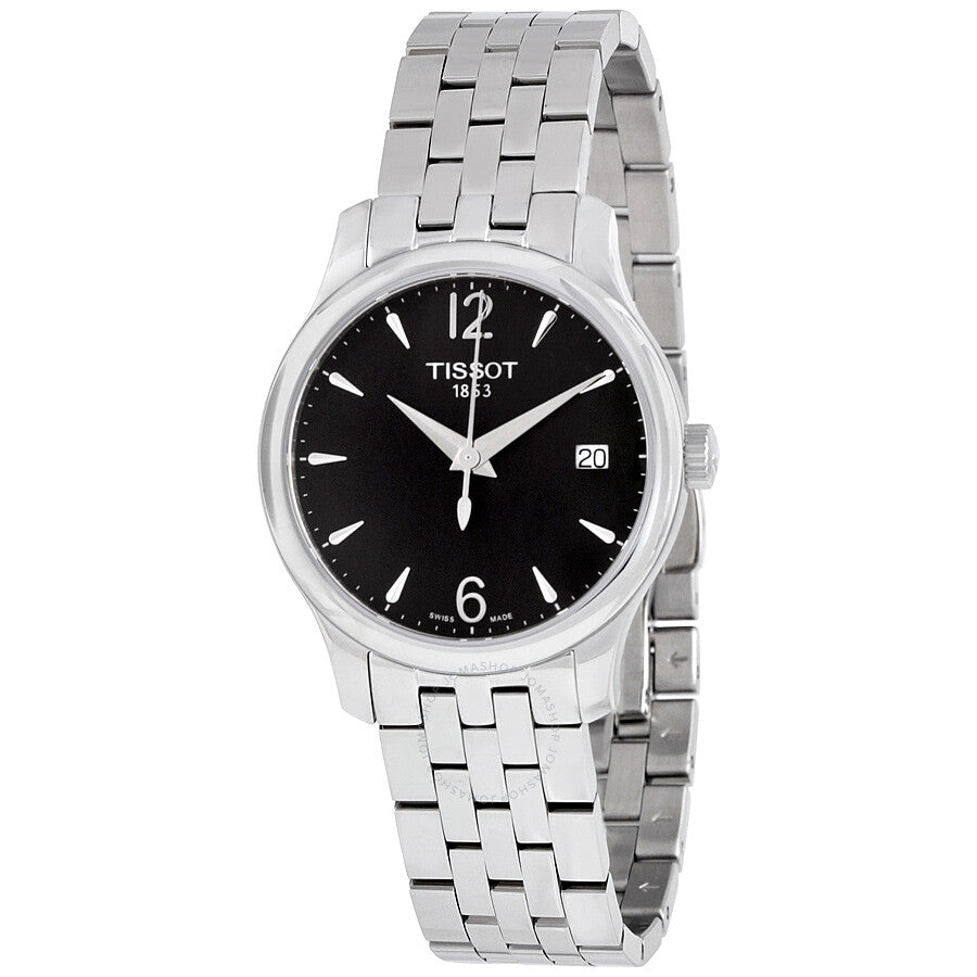 Tissot T-Classic Tradition Black Dial Ladies Watch T0632101105700 - Dawson Watches