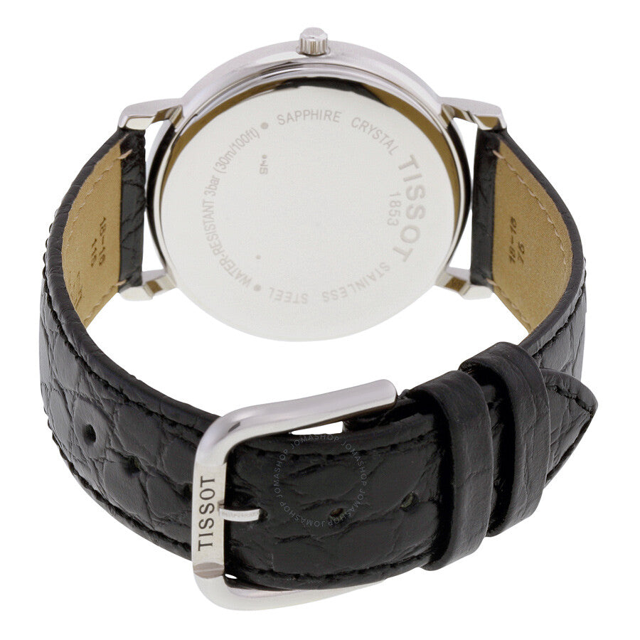 Tissot T-Classic White Dial Black Leather Men's Watch T52.1.421.12 - Dawson Watches #3