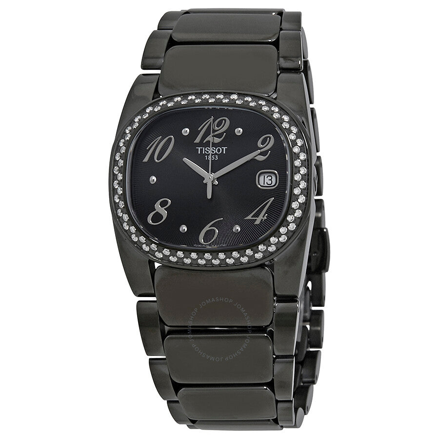 Tissot T-Moments Black Dial Black PVD Ladies Watch T0093101105702 - Dawson Watches