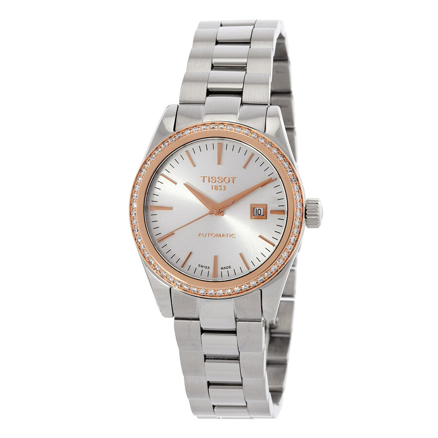 Tissot T-My Lady Automatic Diamond Silver Dial Watch T930.007.41.031.00 - The Watches Men & Co