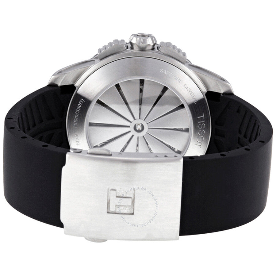 Tissot T-Navigator Automatic Chronograph Black Dial Stainless Steel Men's Watch T0624271705700 - Dawson Watches #3