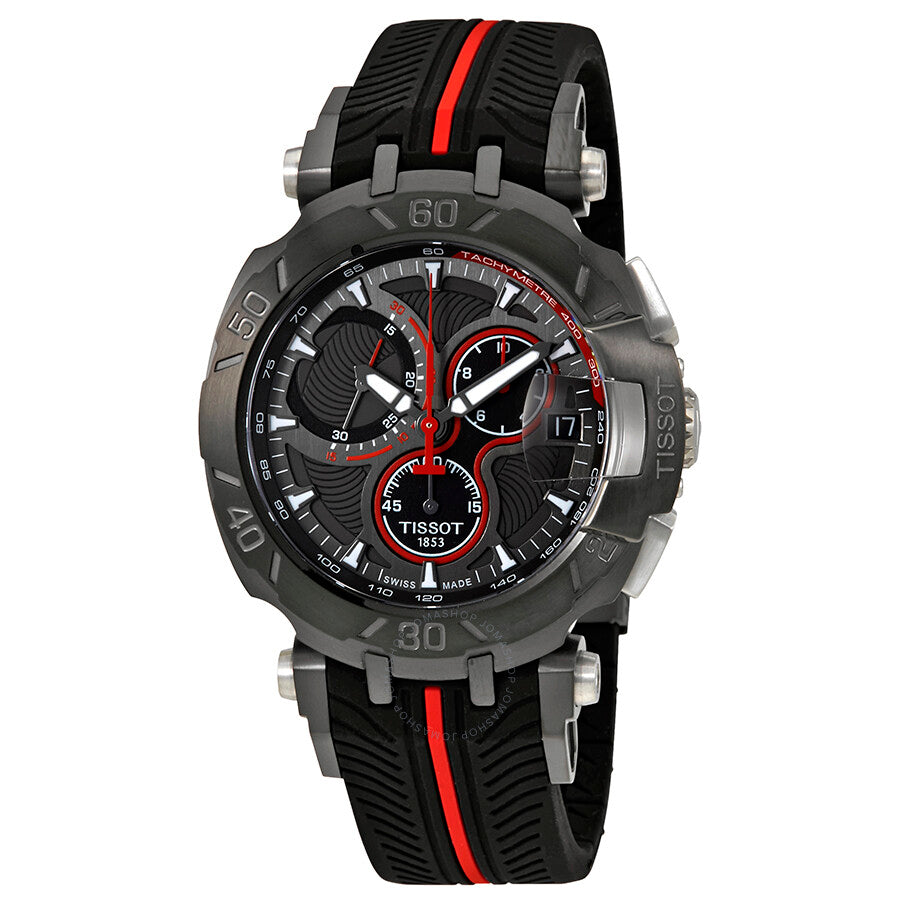 Tissot T-Race Anthracite Dial Men's Rubber Chronograph Watch T092.417.37.067.00 - Dawson Watches