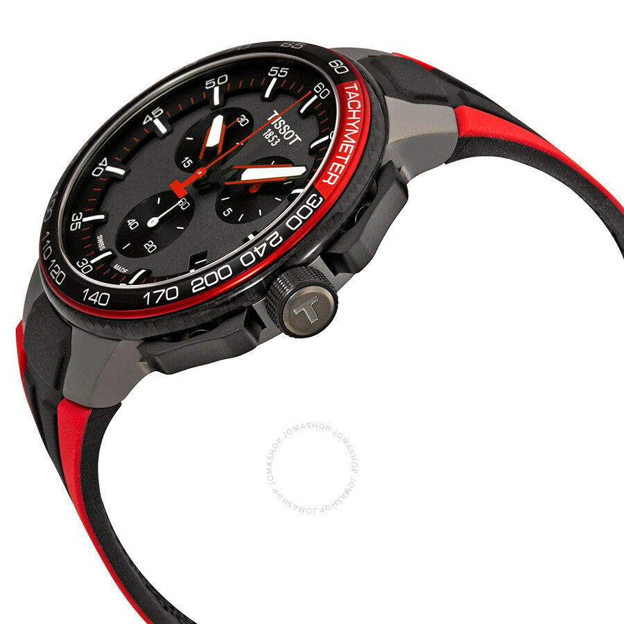 Tissot T-Race Chronograph Black Dial Red Silicone Men's Watch T111.417.37.441.01 - Dawson Watches #2