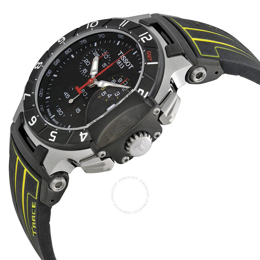 Tissot T-Race Chronograph Black Dial Black Rubber Men's Watch T0484172705103 - Dawson Watches #2