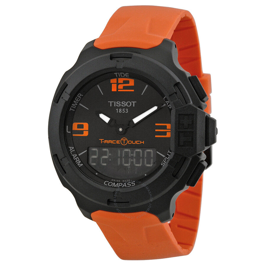Tissot T-Race Touch Black Dial Orange Rubber Men's Watch T0814209705702 - Dawson Watches