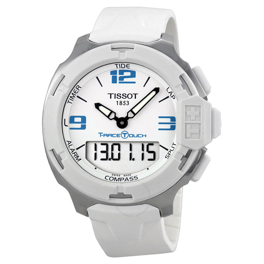 Tissot T-Race Touch White Analog Digital Dial White Synthetic Strap Unisex Watch T0814201701701 - Dawson Watches