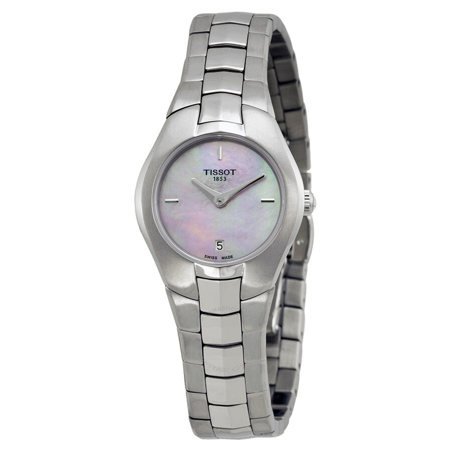Tissot T-Round Pink Mother of Pearl Dial Ladies Watch T0960091115100 - Dawson Watches
