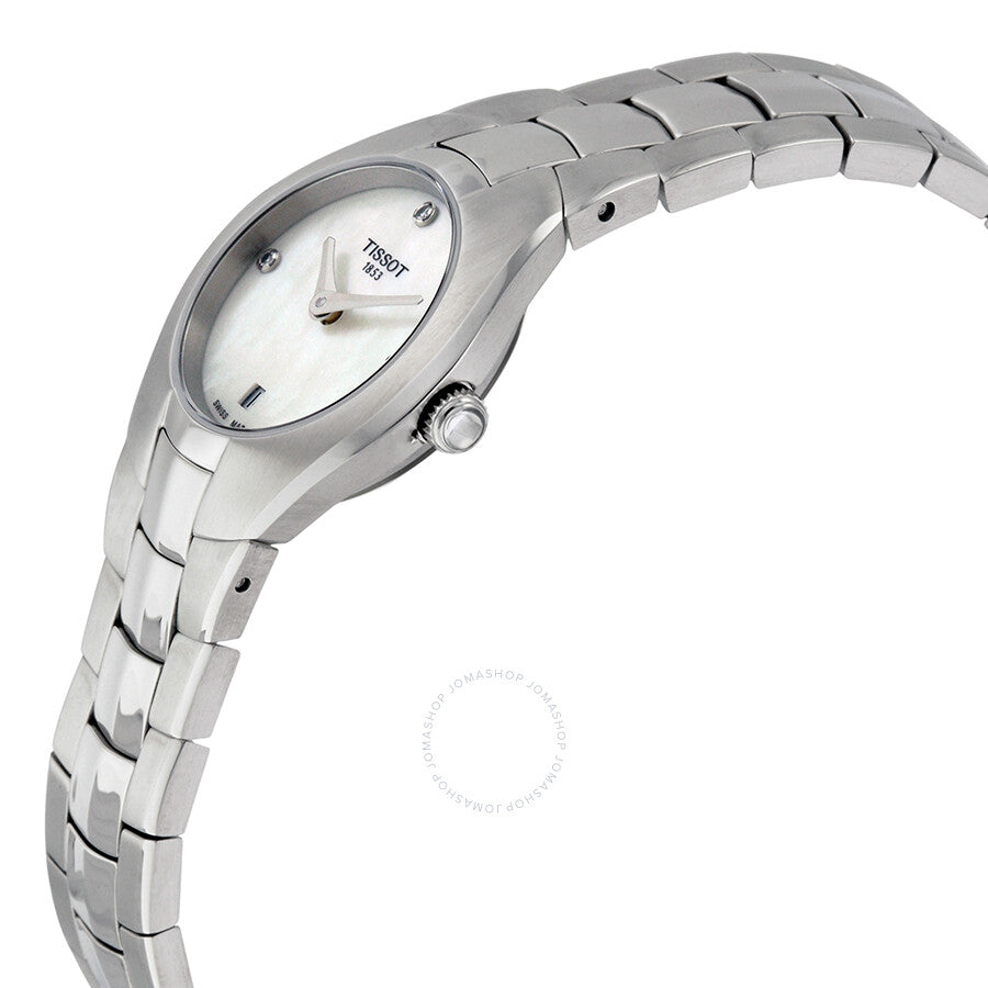 Tissot T-Round White Dial Diamond Ladies Watch T0960091111600 - Dawson Watches #2