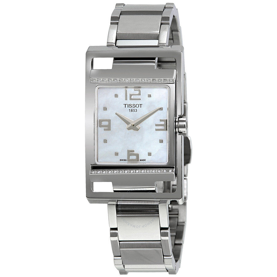 Tissot T-Trend Mother of Pearl Dial Stainless Steel Diamond Ladies Watch T032.309.11.117.01 - Dawson Watches