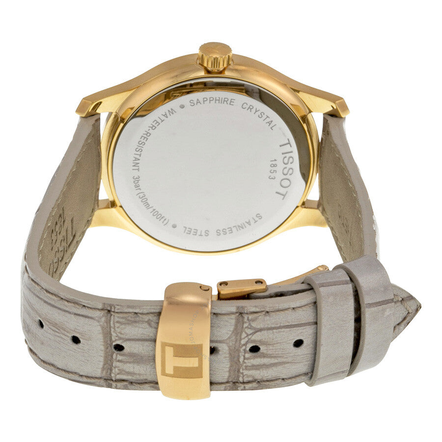 Tissot T-Trend Tradition Mother of Peal Grey Leather Ladies Watch T0632103711700 - Dawson Watches #3