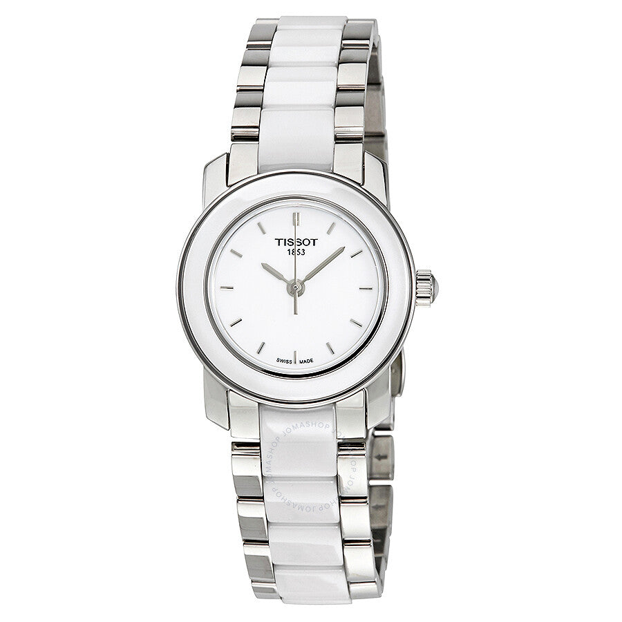 Tissot T-Trend White Ceramic Ladies Watch T0642102201100 - Dawson Watches